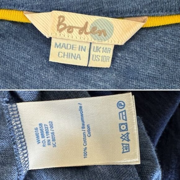 Boden slub knit colorblock short sleeve t-shirt dress 10 - Picture 10 of 11